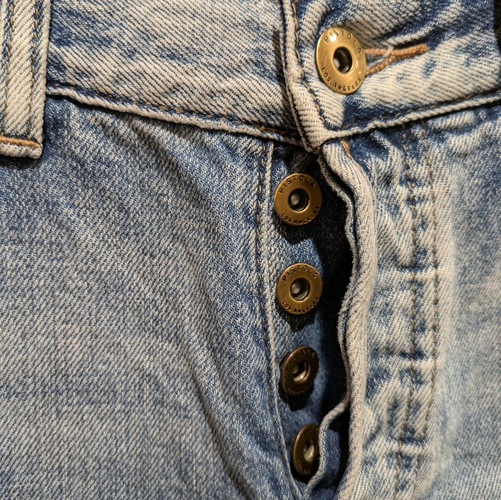 Pistola High Rise Distressed Blue Jeans Size 25 - Picture 5 of 10